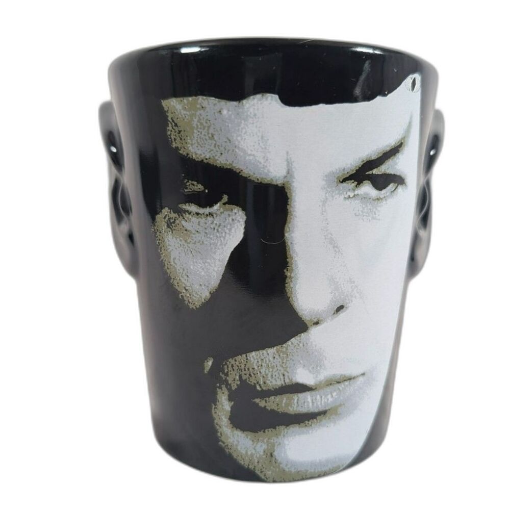 Star Trek TV Series Spock 3D Sculpted Mug 32 Oz Vandor 2019 Black Ceramic CBS